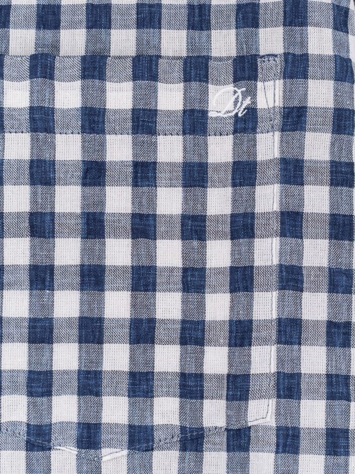 DUNST Cotton Blend Shirt With Check Pattern