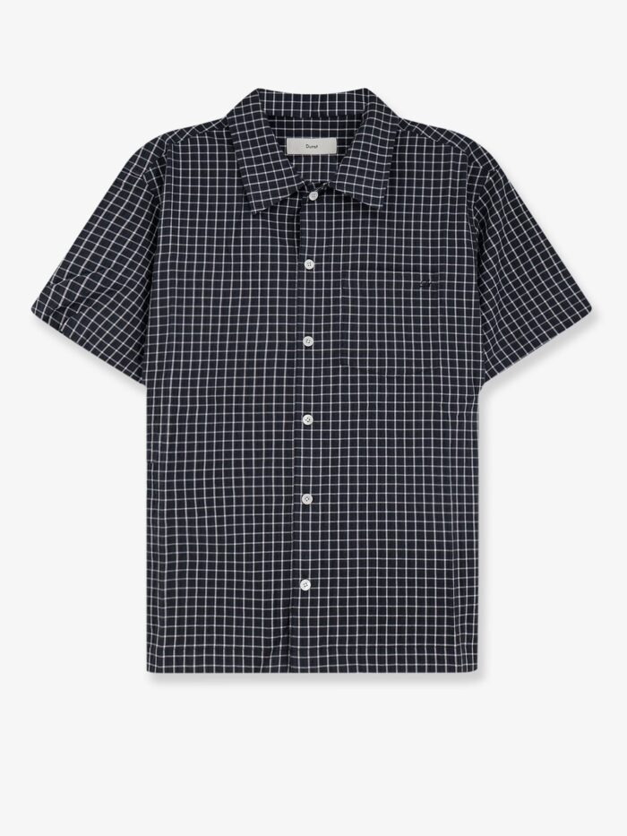 DUNST Cotton Blend Shirt With Check Pattern
