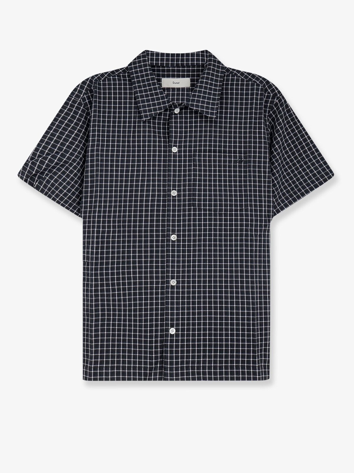 DUNST Cotton Blend Shirt With Check Pattern