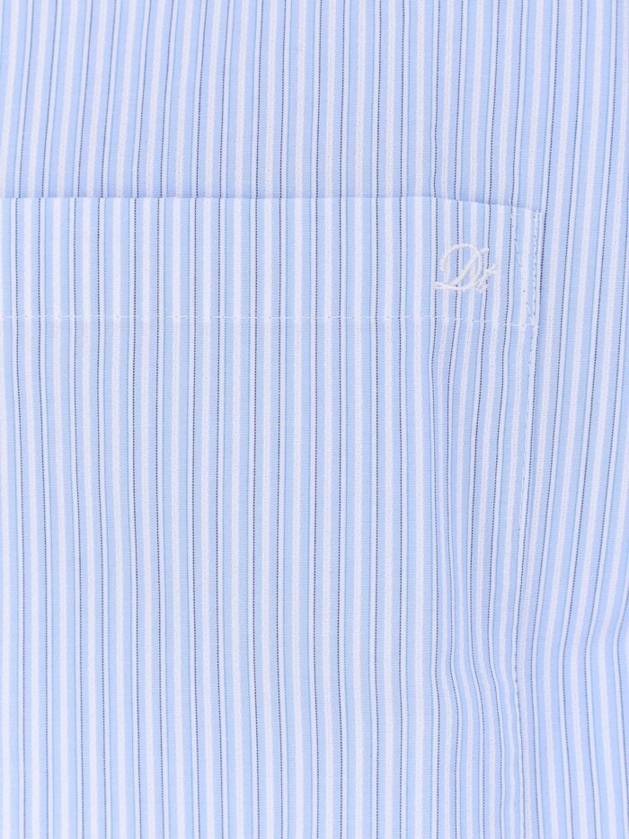 DUNST Cotton Blend Shirt With Striped Pattern