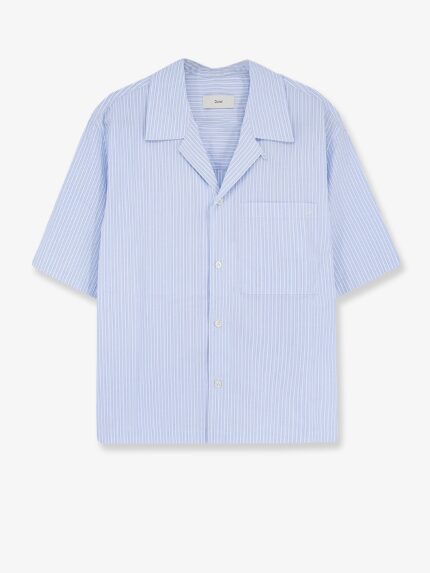 DUNST Cotton Blend Shirt With Striped Pattern