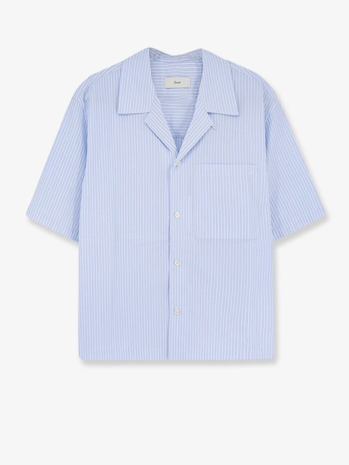 DUNST Cotton Blend Shirt With Striped Pattern