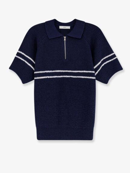 DUNST Half-Zip Cotton Blend Sweater