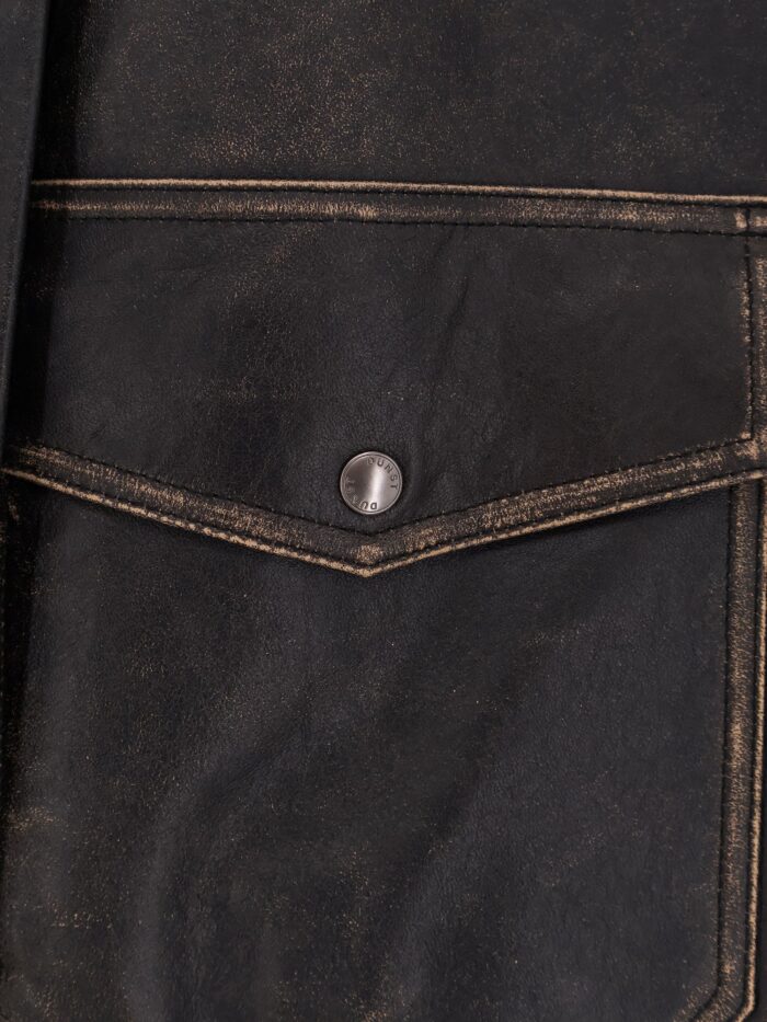 dunst leather jacket with shearling collar DUNST Leather Jacket With Shearling Collar