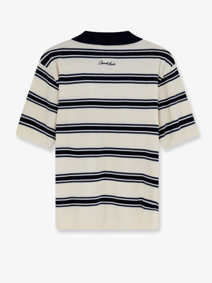 DUNST Unisex Striped Cotton Polo Shirt