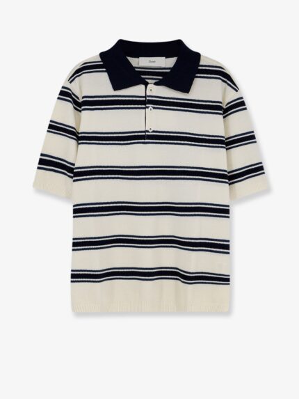DUNST Unisex Striped Cotton Polo Shirt