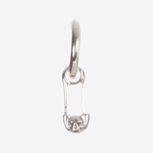 Men's silver earring.