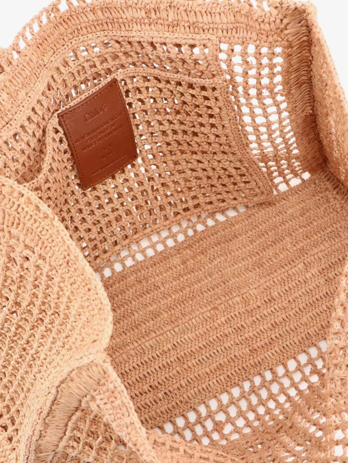Chloe' East-west Summer Banana Raffia Shoulder Bag