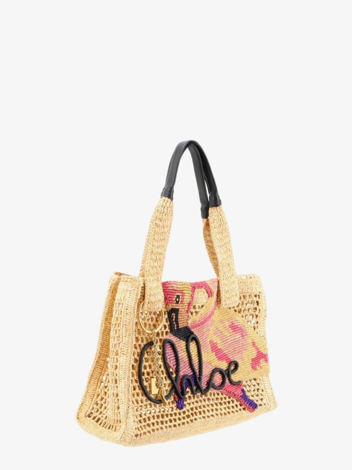 Chloe' East-west Summer Banana Raffia Shoulder Bag