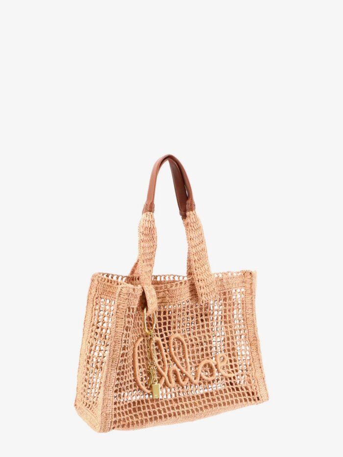 Chloe' East-west Summer Banana Raffia Shoulder Bag