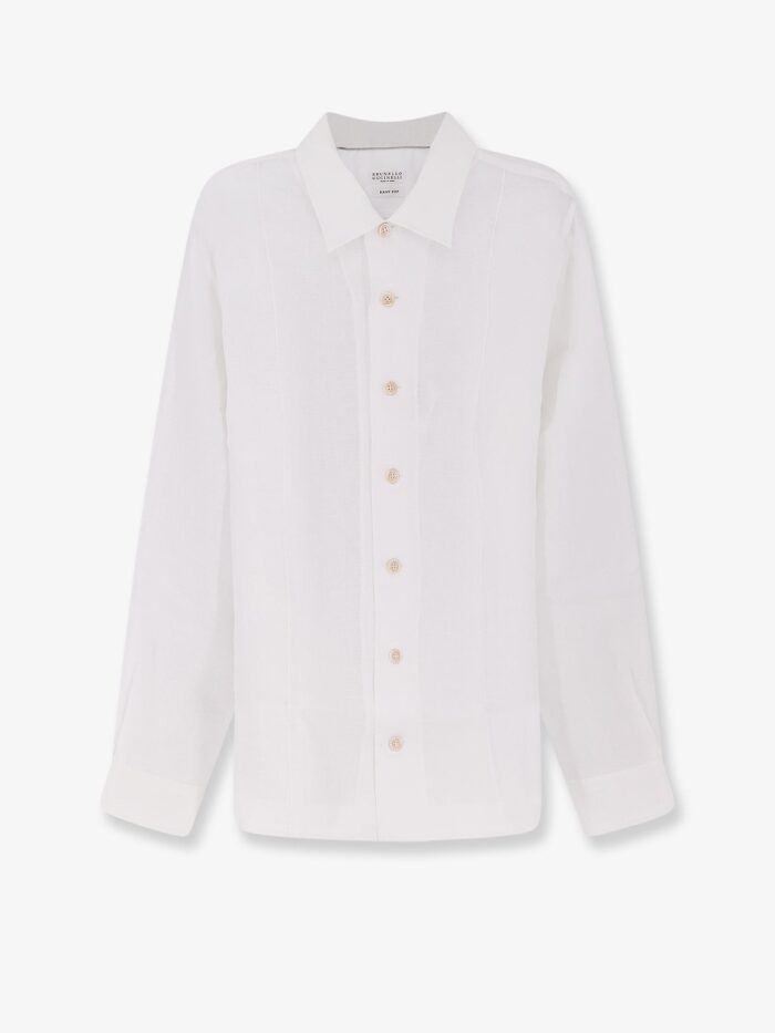 brunello cucinelli easy fit linen shirt Brunello Cucinelli Easy Fit Linen Shirt