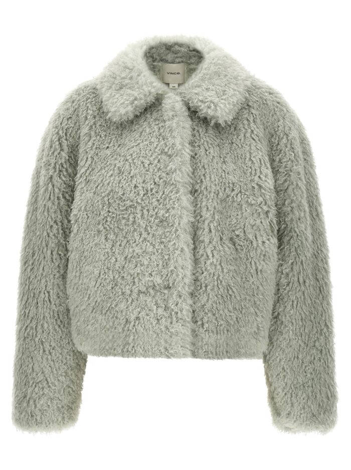 vince eco fur crop jacket VINCE Eco-fur Crop Jacket