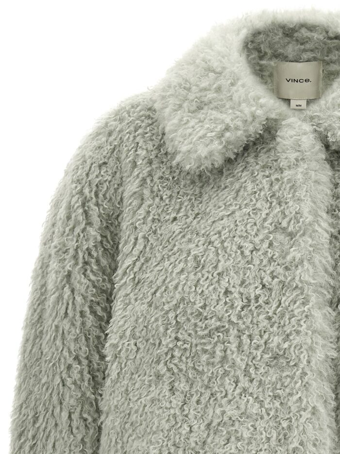 VINCE Eco-fur Crop Jacket