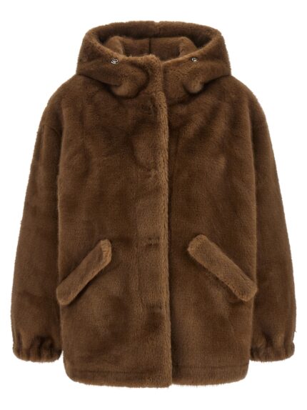 LOU ANDREA Eco-fur Hooded Jacket
