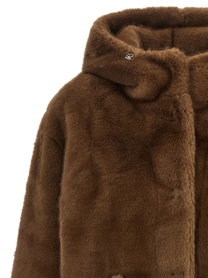 LOU ANDREA Eco-fur Hooded Jacket
