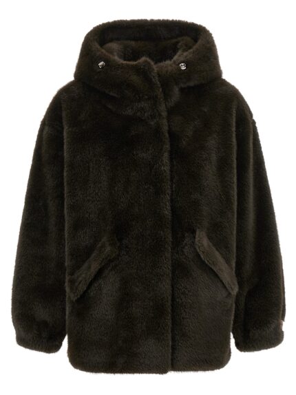 LOU ANDREA Eco-fur Hooded Jacket