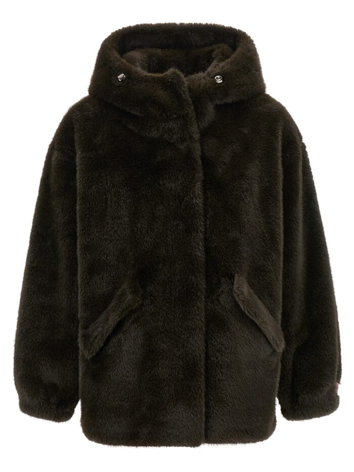 LOU ANDREA Eco-fur Hooded Jacket