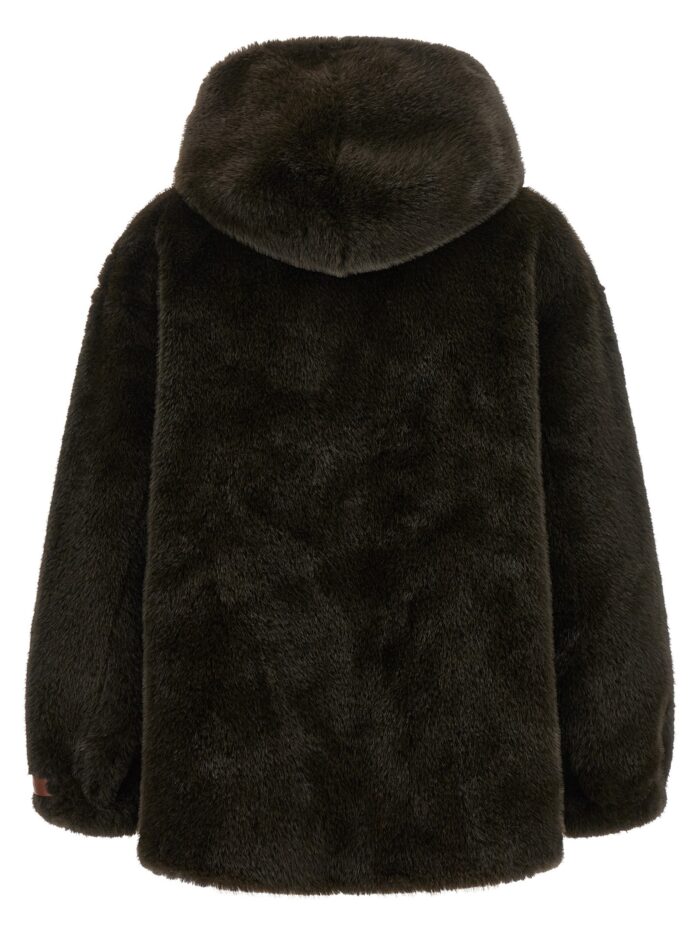 LOU ANDREA Eco-fur Hooded Jacket
