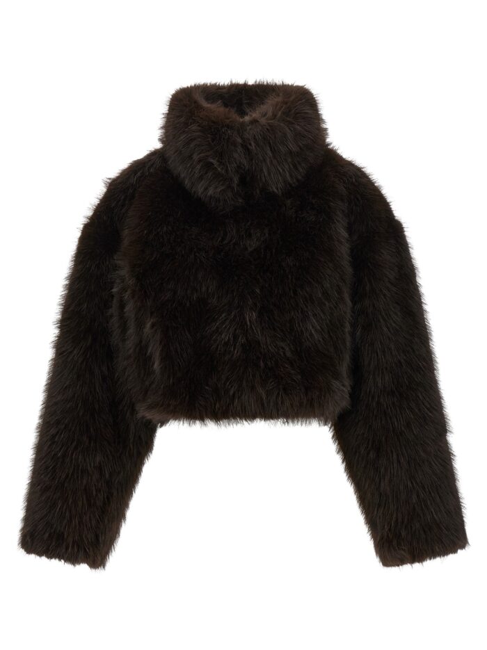 rotate birger christensen eco fur short jacket ROTATE BIRGER CHRISTENSEN Eco-fur Short Jacket