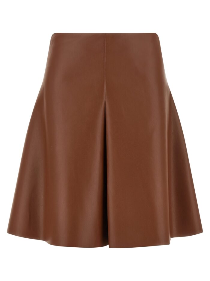 nude eco leather full skirt NUDE Eco-leather Full Skirt