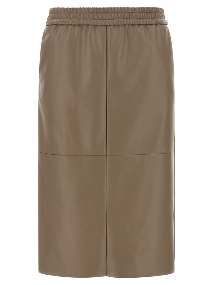 nude eco leather panel skirt NUDE Eco-leather Panel Skirt