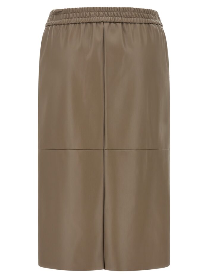 NUDE Eco-leather Panel Skirt