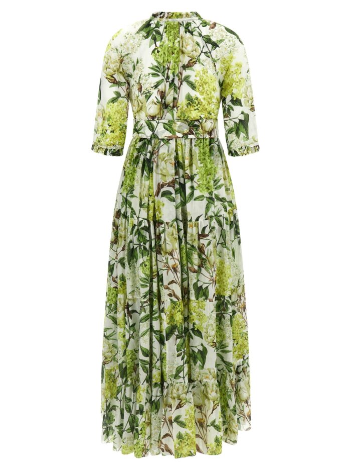 SAMANTHA SUNG 'Eden' Long Dress In Cotton Muslin With All Print