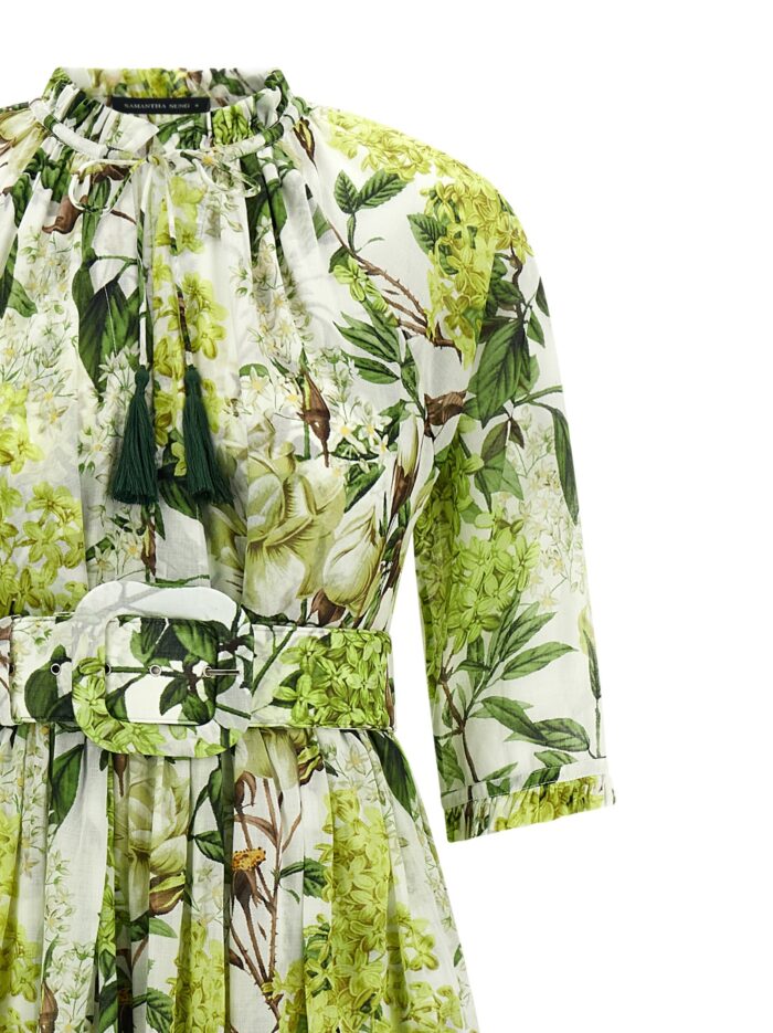 SAMANTHA SUNG 'Eden' Long Dress In Cotton Muslin With All Print