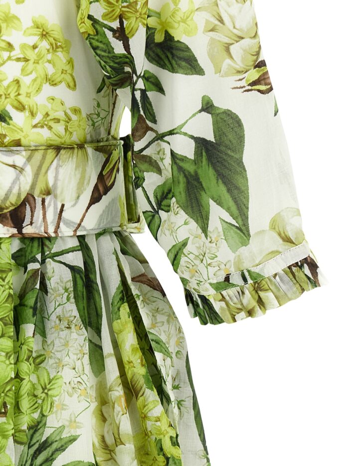 SAMANTHA SUNG 'Eden' Long Dress In Cotton Muslin With All Print