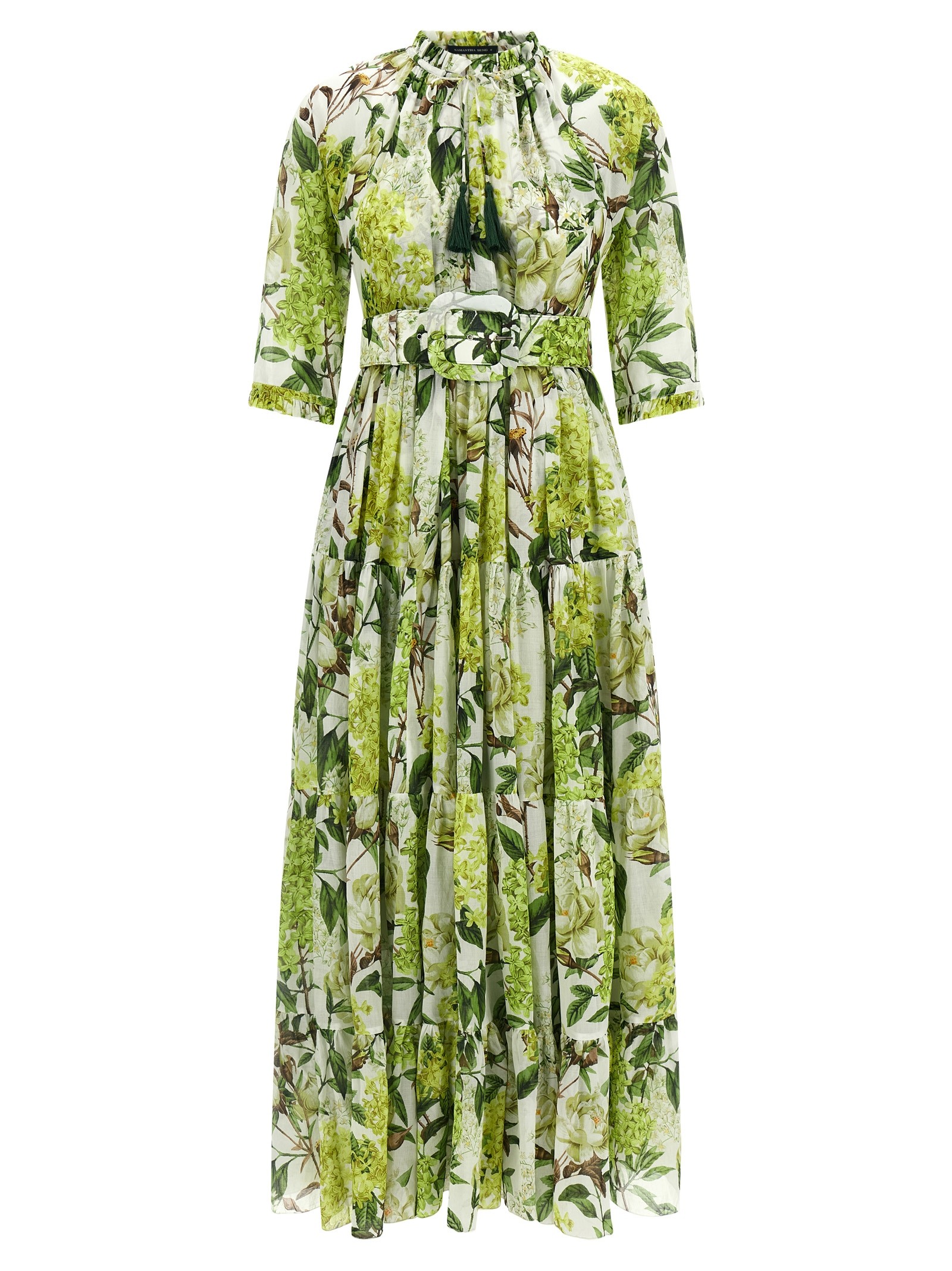 SAMANTHA SUNG 'Eden' Long Dress In Cotton Muslin With All Print