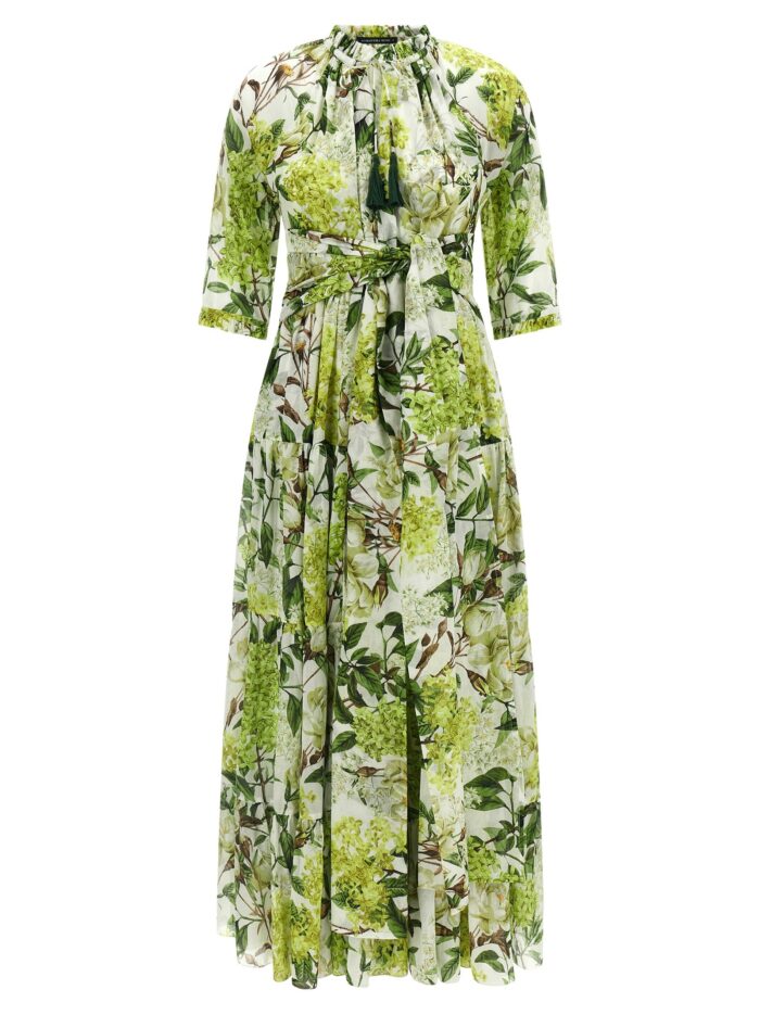 SAMANTHA SUNG 'Eden' Long Dress In Cotton Muslin With All Print
