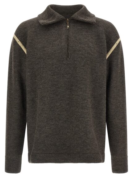 Maison Margiela 'Elbow Patch Quarter-Zip ' Reversible Sweater