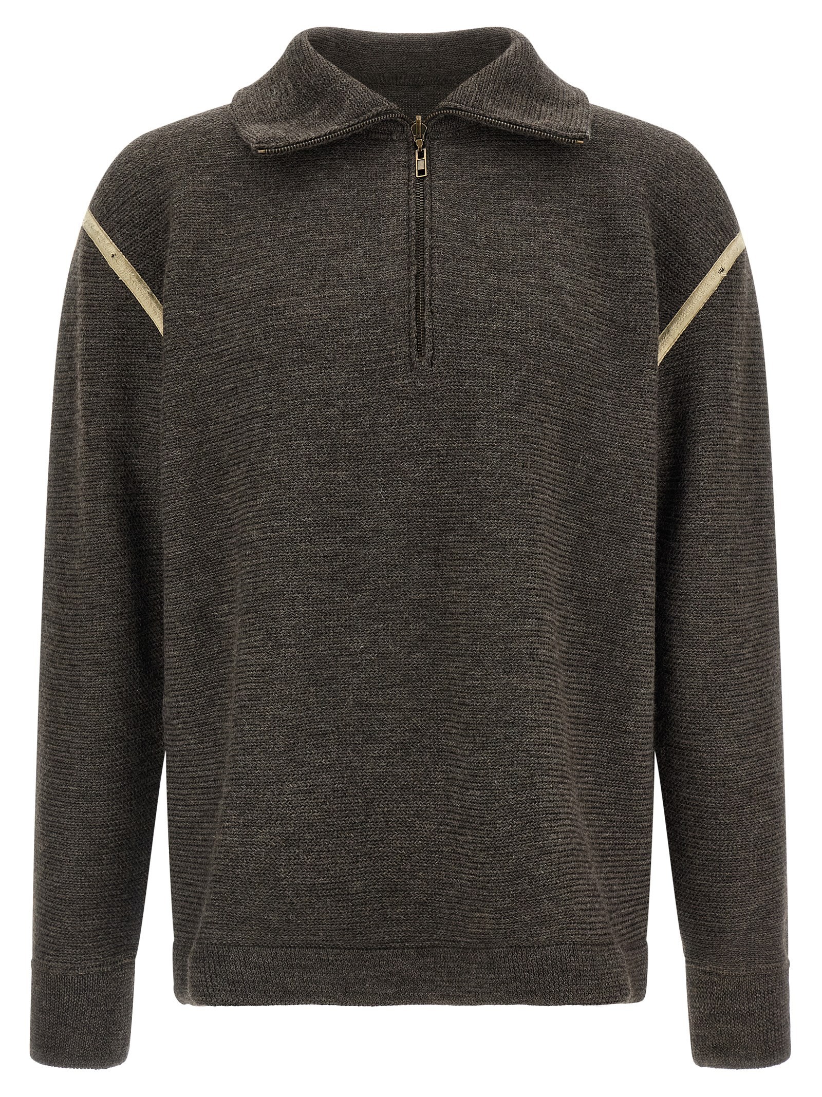 Maison Margiela 'Elbow Patch Quarter-Zip ' Reversible Sweater