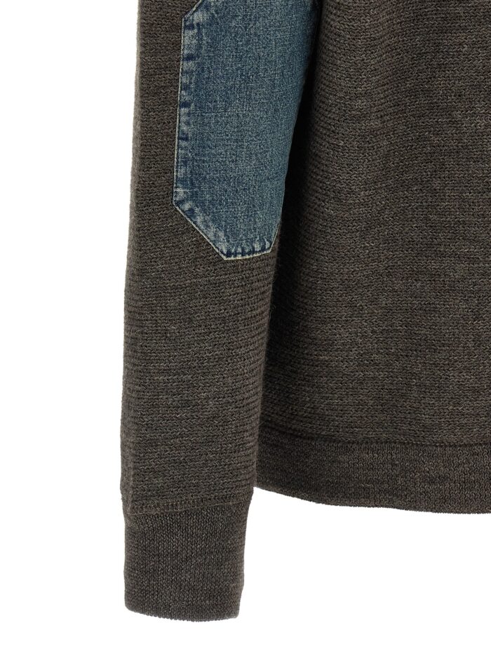 Maison Margiela 'Elbow Patch Quarter-Zip ' Reversible Sweater