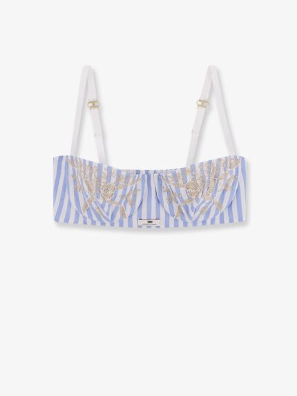 Elisabetta Franchi Beha Striped Cotton Top