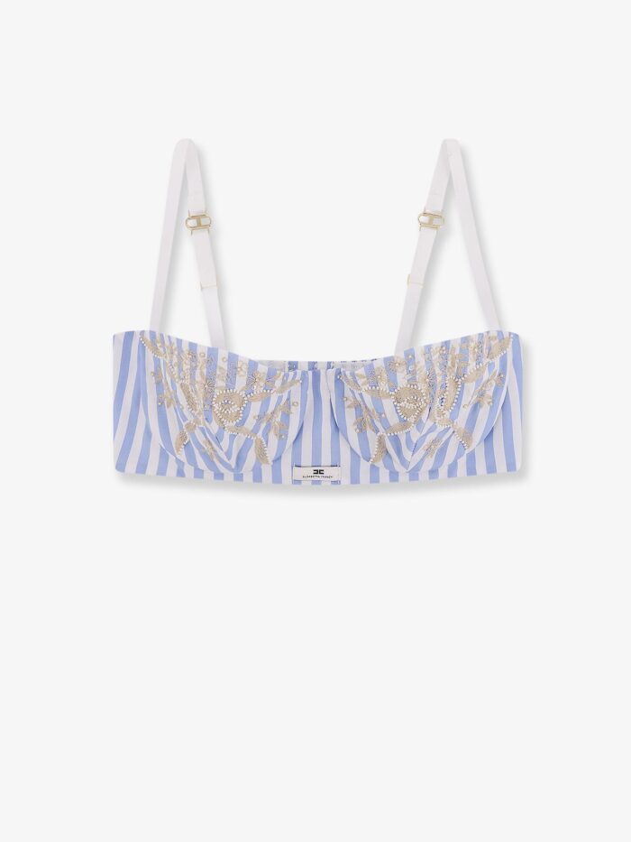 Elisabetta Franchi Beha Striped Cotton Top