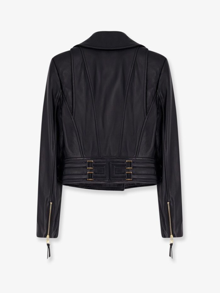 Elisabetta Franchi Cropped Leather Jacket