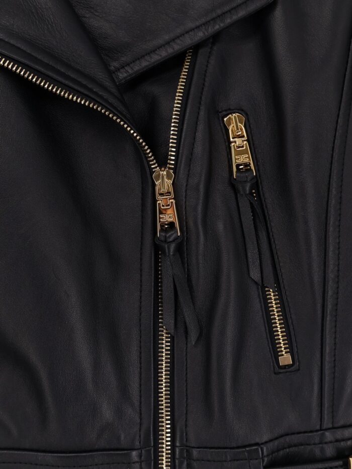 Elisabetta Franchi Cropped Leather Jacket