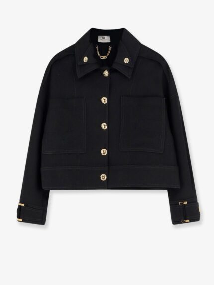 Elisabetta Franchi Cropped Viscose Jacket