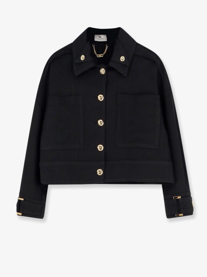 Elisabetta Franchi Cropped Viscose Jacket