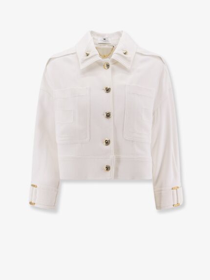 Elisabetta Franchi Cropped Viscose Jacket