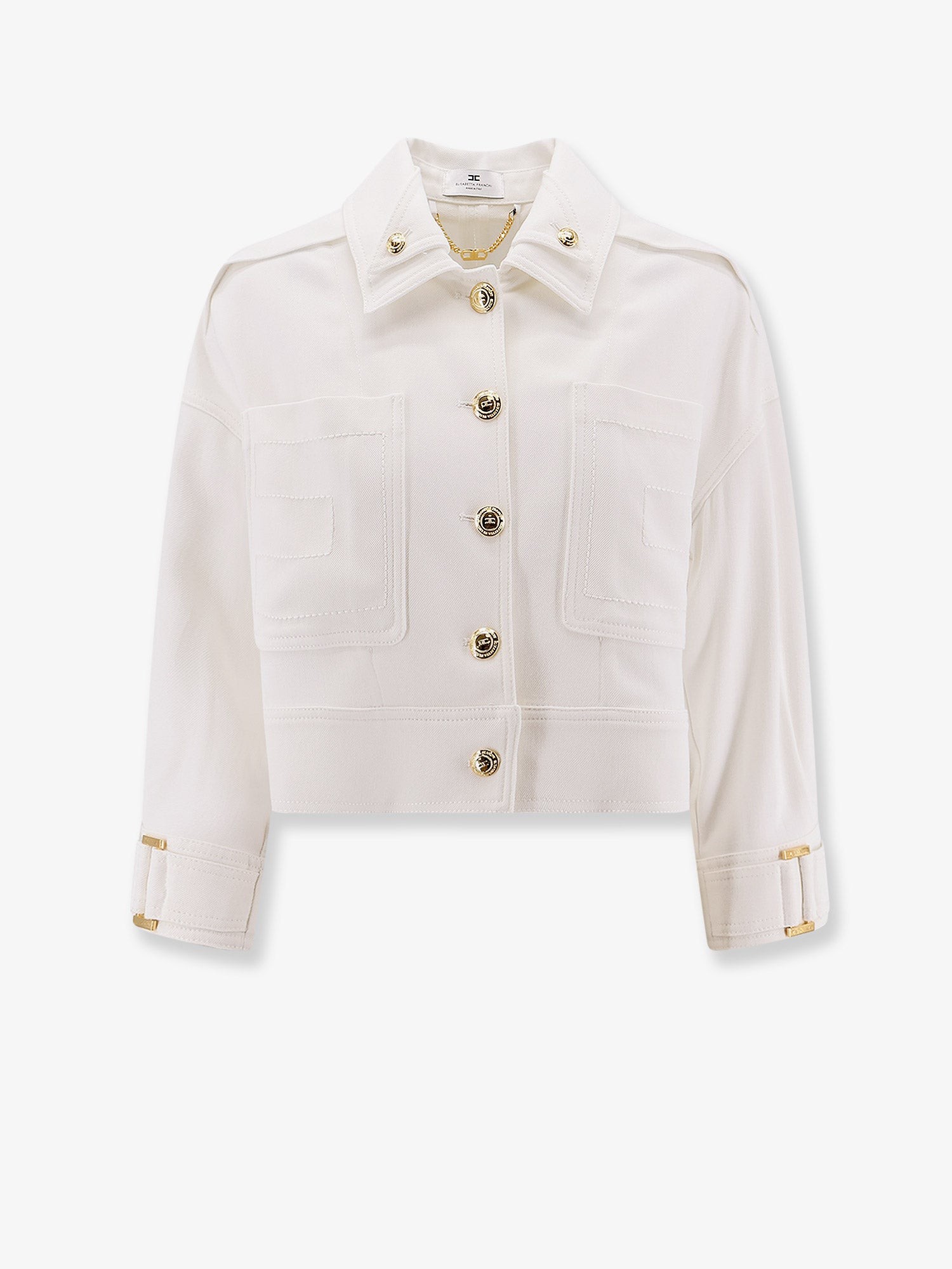 Elisabetta Franchi Cropped Viscose Jacket