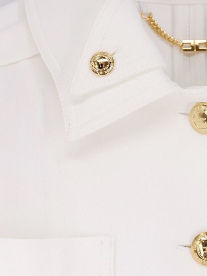 Elisabetta Franchi Cropped Viscose Jacket