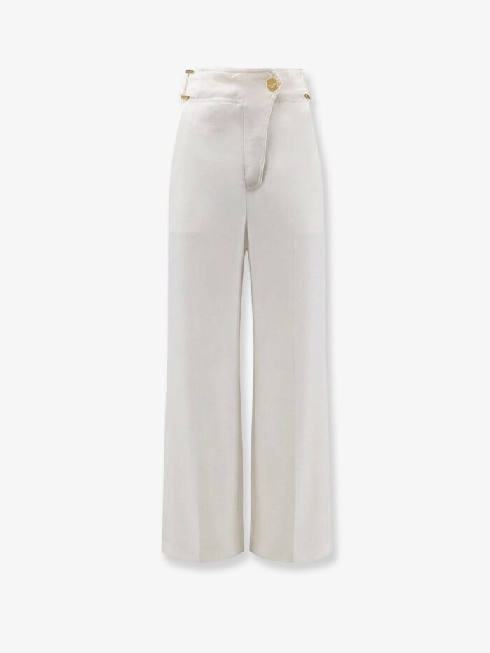 Elisabetta Franchi Daily Linen And Viscose Trousers