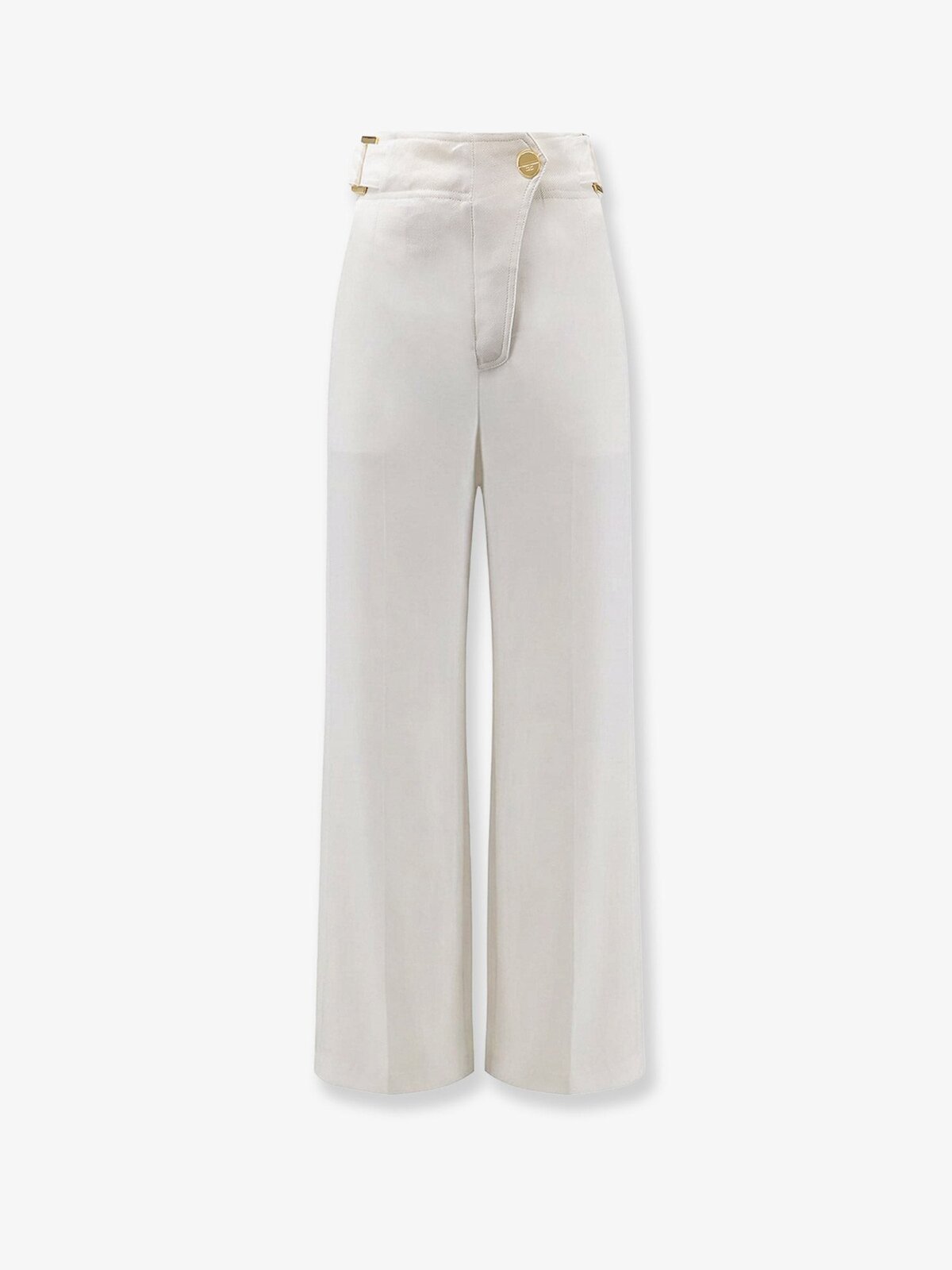 Elisabetta Franchi Daily Linen And Viscose Trousers