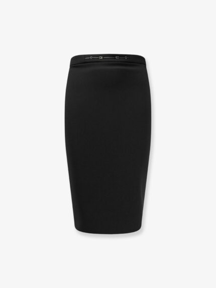 Elisabetta Franchi Essentials Skirt With Monogram Detail