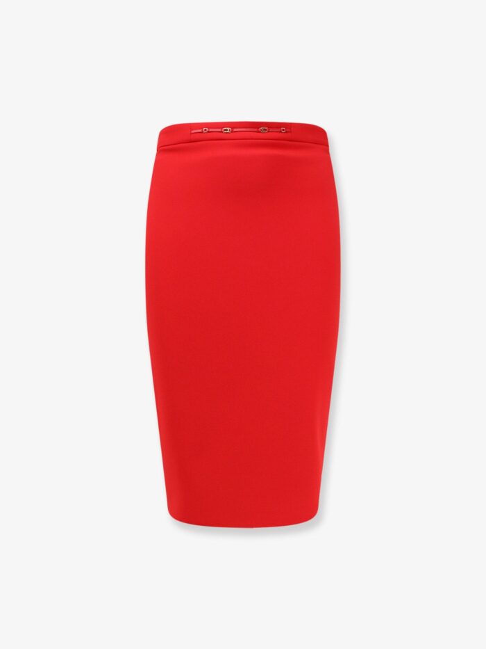 elisabetta franchi essentials skirt with monogram detail Elisabetta Franchi Essentials Skirt With Monogram Detail