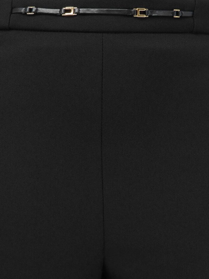 Elisabetta Franchi Essentials Trousers With Monogram Detail