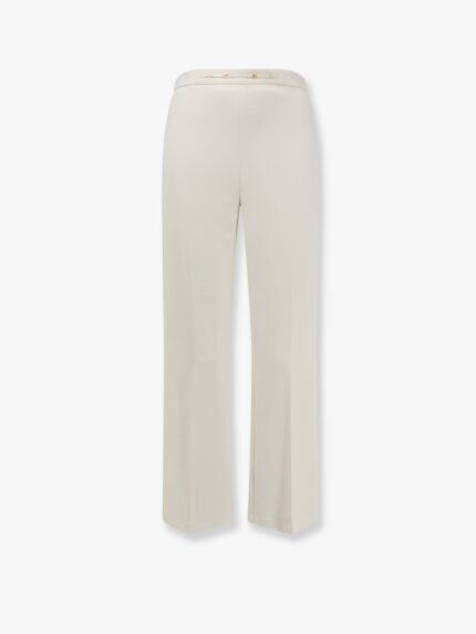 Elisabetta Franchi Essentials Trousers With Monogram Detail