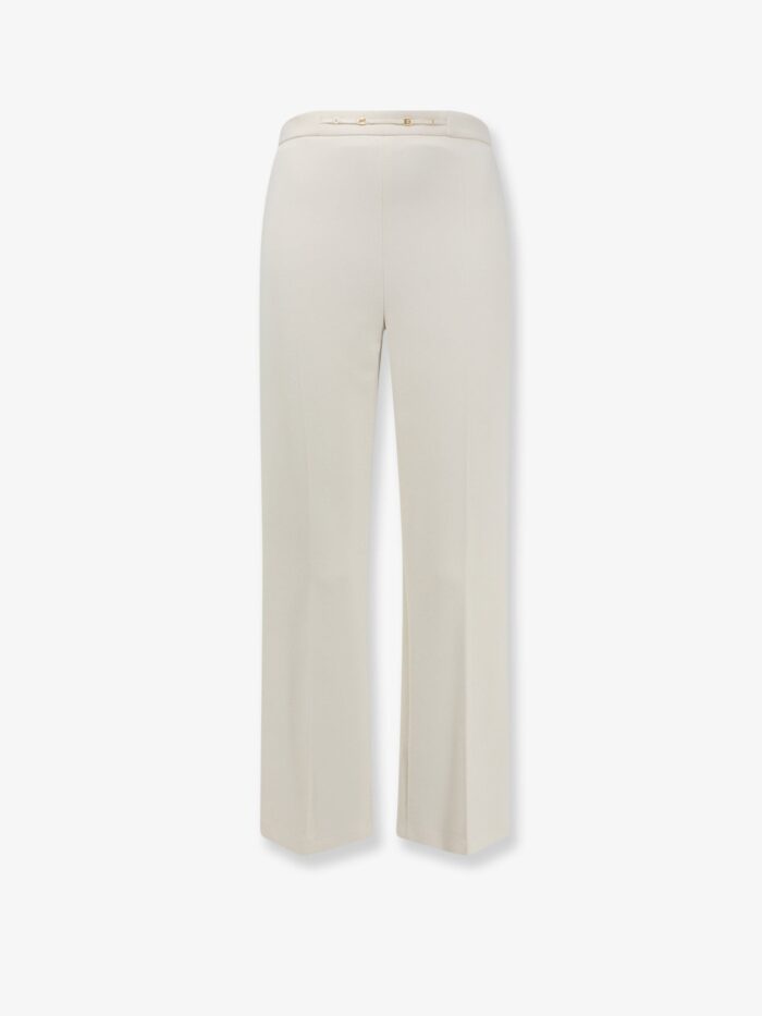 elisabetta franchi essentials trousers with monogram detail Elisabetta Franchi Essentials Trousers With Monogram Detail